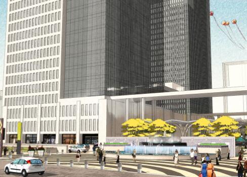 [河南]郑州建正中心商业景观概念方案文本（商业街，屋顶...-1
