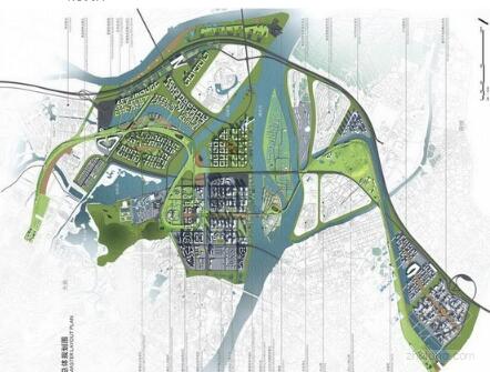 [广东]共享共生绿色飘带城市核心区景观规划设计方案-1