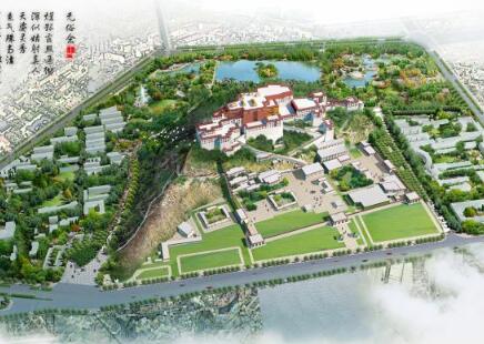 拉萨市某城市公园景观规划总平面图-1