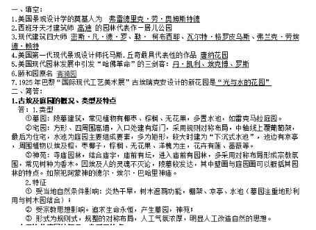 园林景观重要知识点参考资料-1