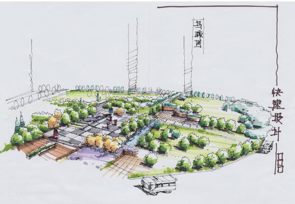 天津大学风景园林考研-鸟瞰画法参考16张-1