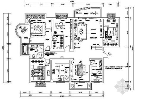 某四室两厅室内装修图-1