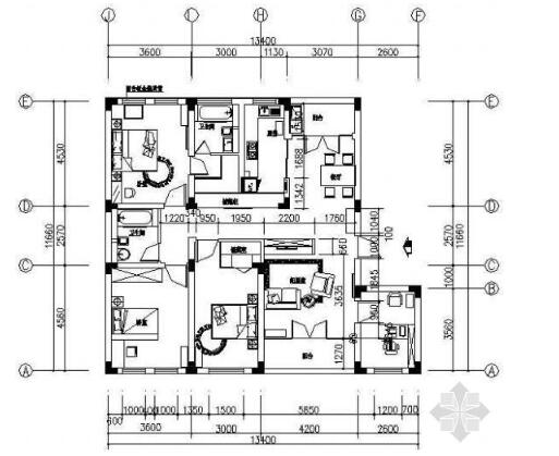 家庭四室两厅装修方案图-1
