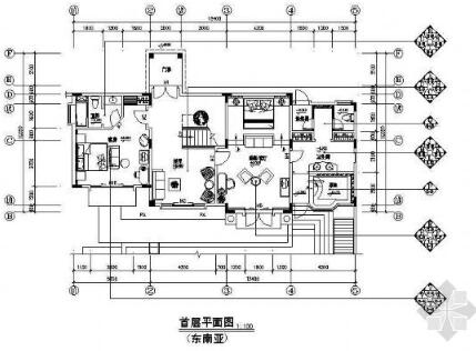 C1型别墅装修（东南亚)-1