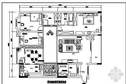 某私宅四居室装修施工图-1