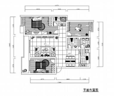 某三居室设计图-1