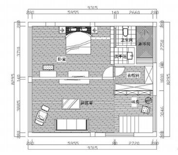 某单身公寓装修图-1