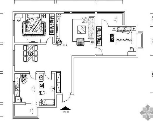 两居室设计方案(含效果)-1