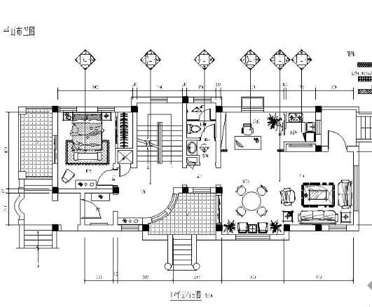 [大连]某三层别墅美式装修施工图-1