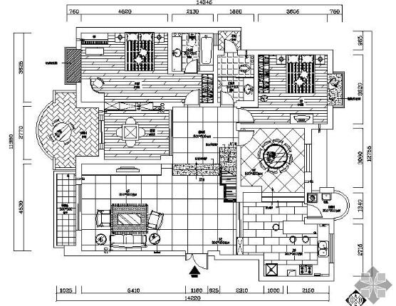 168㎡四室二厅装修图(含效果)-1