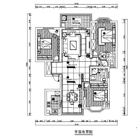 现代风格三室二厅装修图-1