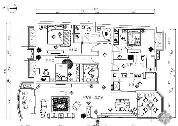 现代三居室内装修图（含效果图）-1