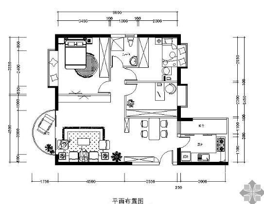 现代混搭三居室内装修图Ⅱ-1