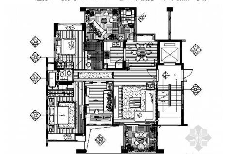 [深圳]现代休闲三居施工图-1