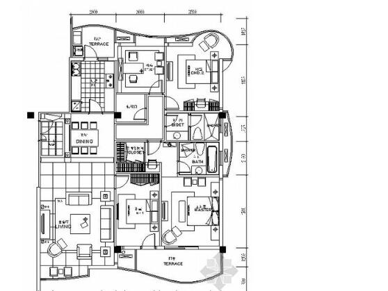 [郑州]160㎡四居样板房施工图-1