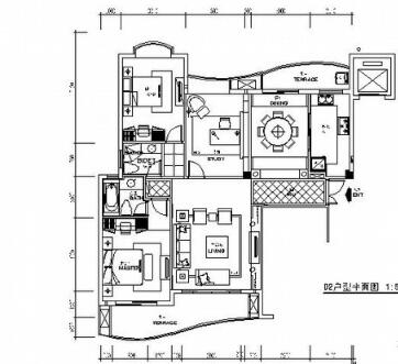 [郑州]现代三居样板房施工图-1