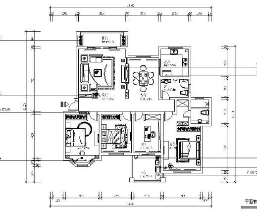 现代风格四居室施工图（含效果）-1