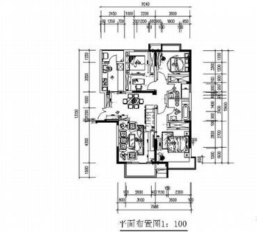 高层三居室现代风装修图-1