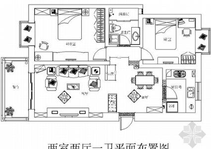 两室两厅家装设计方案-1