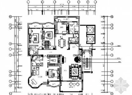 [广州]豪华欧式四室两厅样板房施工图-1