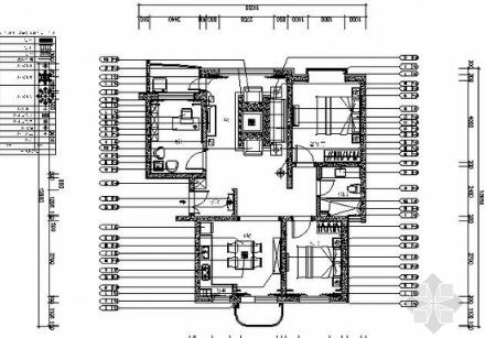 [大连]90㎡三室两厅室内施工图（含实景）-1