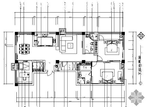 [杭州]现代三室两厅施工图（含效果）-1