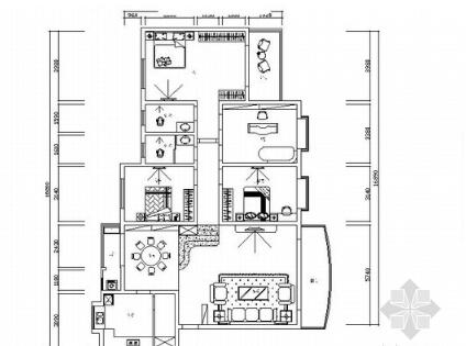 现代四居室住宅公寓装修图（含效果）-1