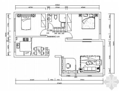 [哈尔滨]现代两居室内装修图（含效果）-1