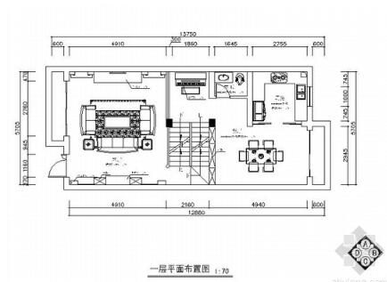 精品美式乡村三层别墅室内装修设计图(含效果）-1