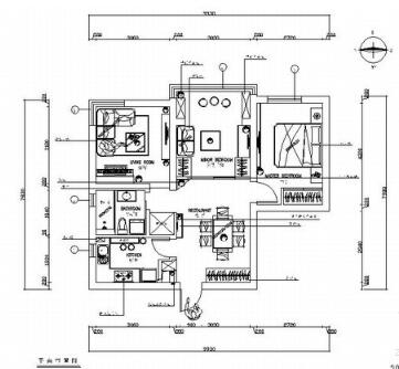 现代简约风格教师一居室公寓设计装修图-1