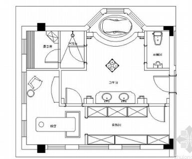 超级豪华别墅卫浴室内设计装修图-1