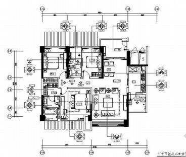 [珠海]某超高层时尚三居室样板间装修图-1
