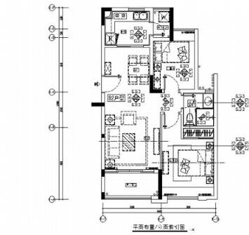 [佛山]某豪华小区两居室样板间室内装修图-1