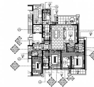 [湖南]长沙国际广场现代精装样板房四居室内装修图-1