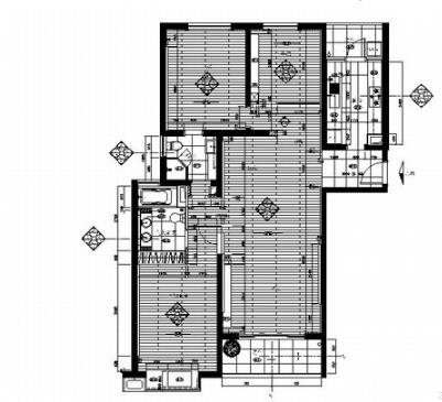 [上海]现代风格样板间装饰施工图-1