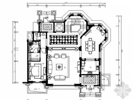 [常州]古典欧式三层别墅样板房装修图（含效果）-1