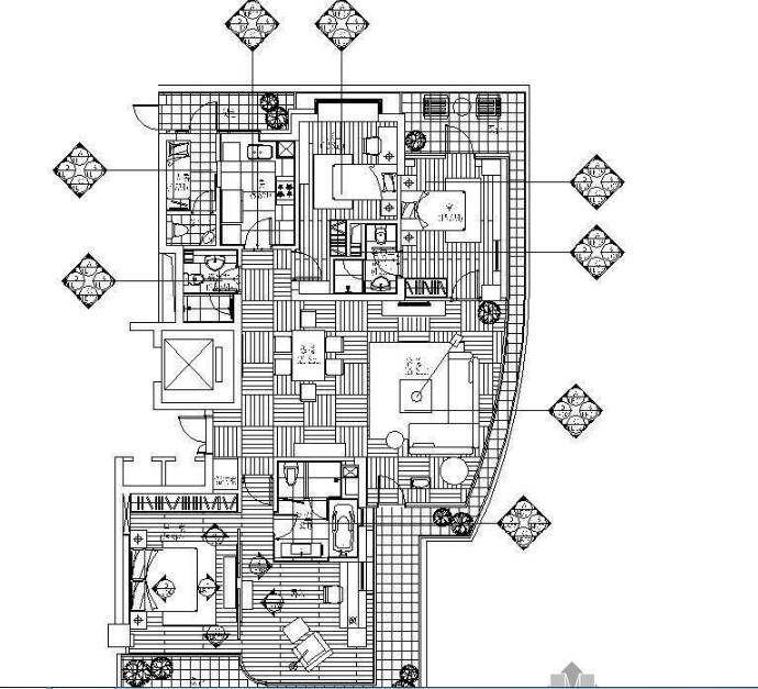 [杭州]四居样板房施工图-1