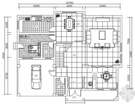 某现代中式设计三层别墅装修图（含效果预算）-1