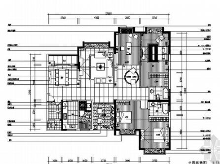 [南宁]风景秀美园林小区三居室样板房室内装修图（含实景...-1