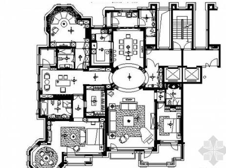 [大连]现代豪华样板房施工图（含实景）-1