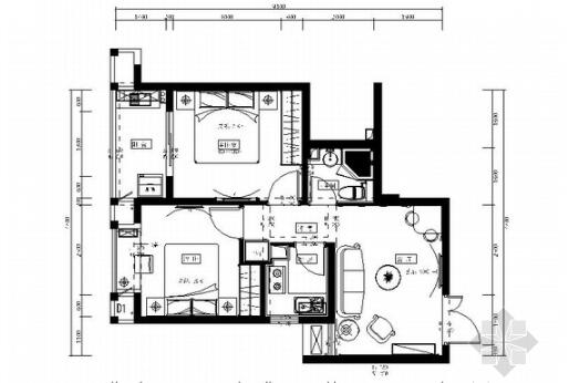 [福建]温馨之家简欧两居室样板房装修图（含效果）-1