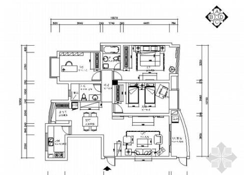 [无锡]风景社区现代两居室装修图（含效果图）-1