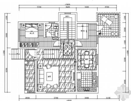 [四川]三层欧式风格别墅室内装修施工图（含方案效果报价...-1