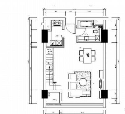 [上海]精品商务楼54平LOFT风格两层住宅室内装修施工图-1