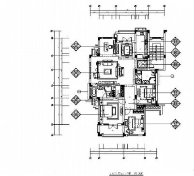 [浙江]现代风格154平三居室施工图-1