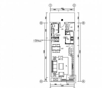 [福建]现代SOHO风格两层样板房室内装修施工图（含高清效...-1