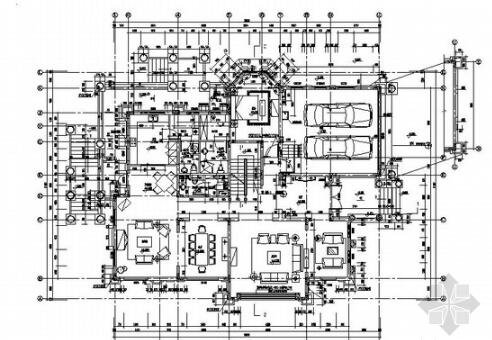 [上海]豪华气质欧式别墅装修设计CAD施工图-1