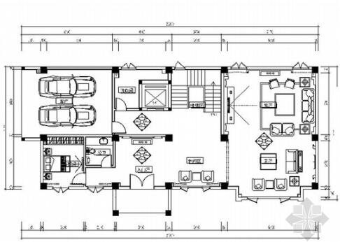 精品豪华中式四层别墅室内装修施工图（含效果图及外墙...-1