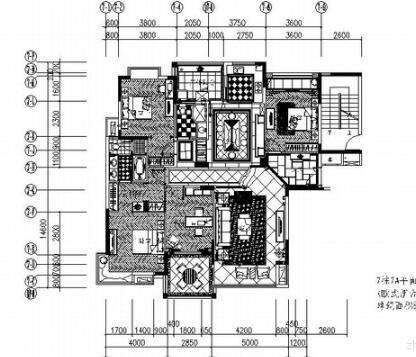 [江西]赣州精品新古典主义风格样板房设计施工图-1