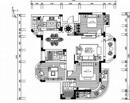 [江苏]新中式优雅复式住宅CAD施工图（含效果图）-1